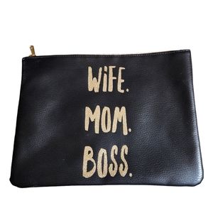 🎁Wife. Mom. Boss. Zip-Top Makeup/Toiletry Bag